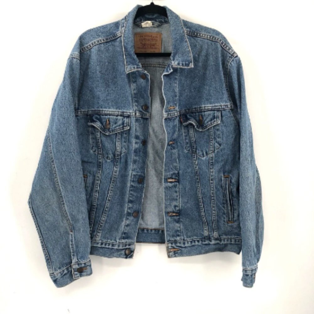 LEVI'S Vintage Relaxed Trucker Denim Jean Jacket L 80s 90s Type 3 70507-0389 Vtg